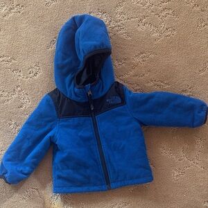 The North Face Kids' Blue and Black Fleece Hoodie